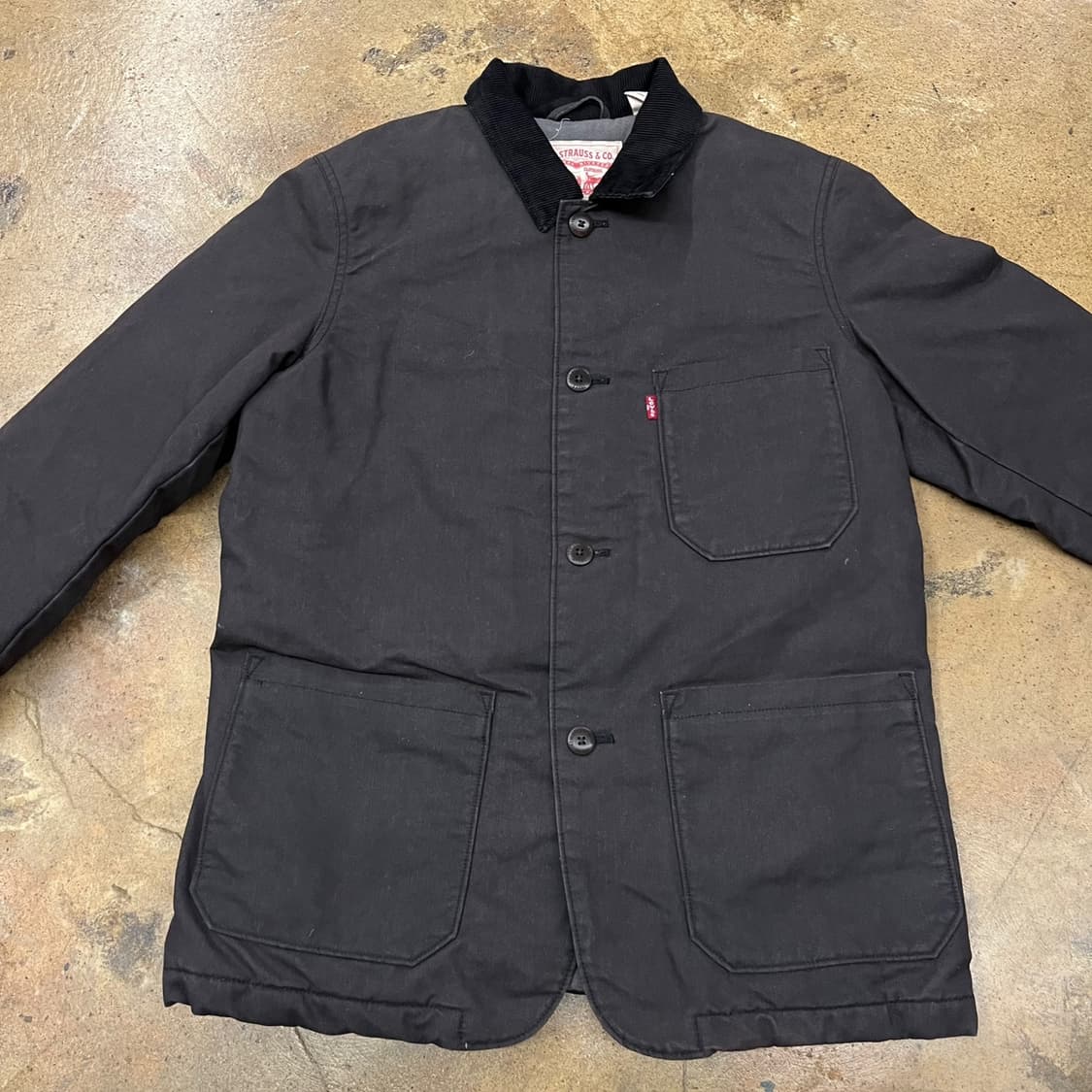 [정품/S] 리바이스 블랙 코듀로이 칼라 자켓 b15 상품이미지3