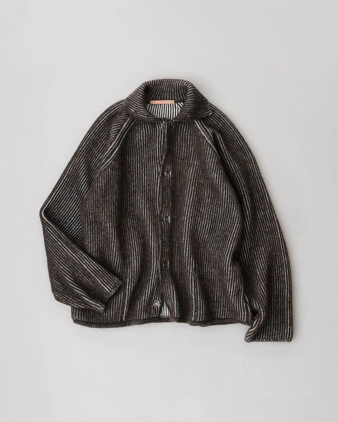 [L] 나이스네스 24aw Snafu 가디건 그레이x오프화이트 상품이미지1