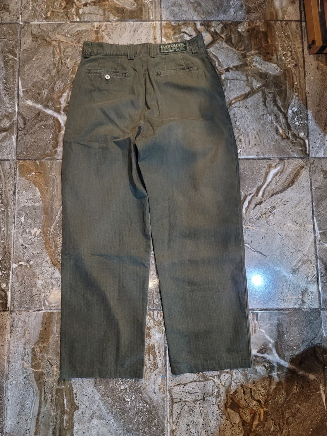 나이젤카본 헤링본 와이드 팬츠(올리브) 상품이미지2