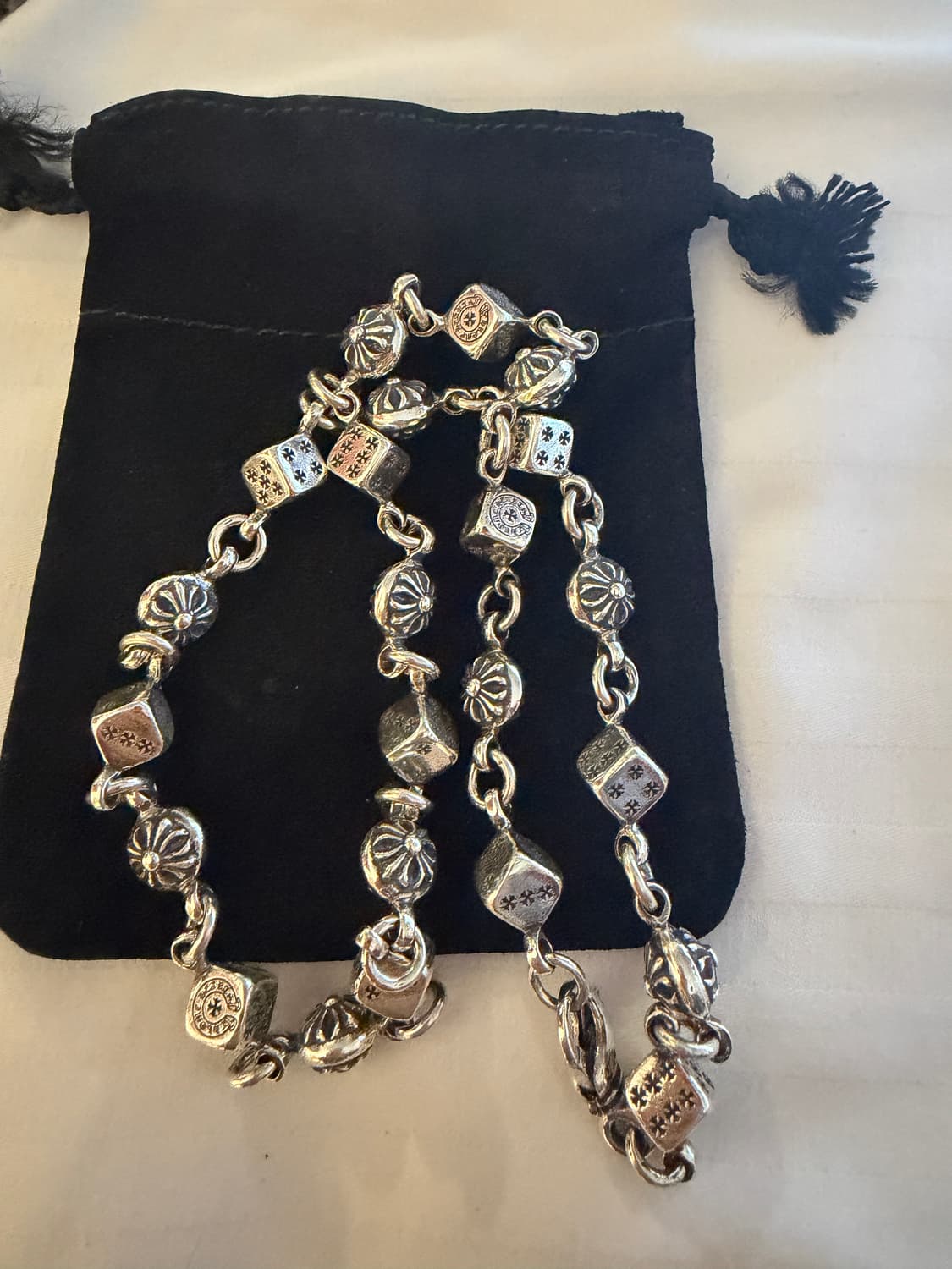 (20인치)크롬하츠 다이스 크로스볼 넥체인 상품이미지1