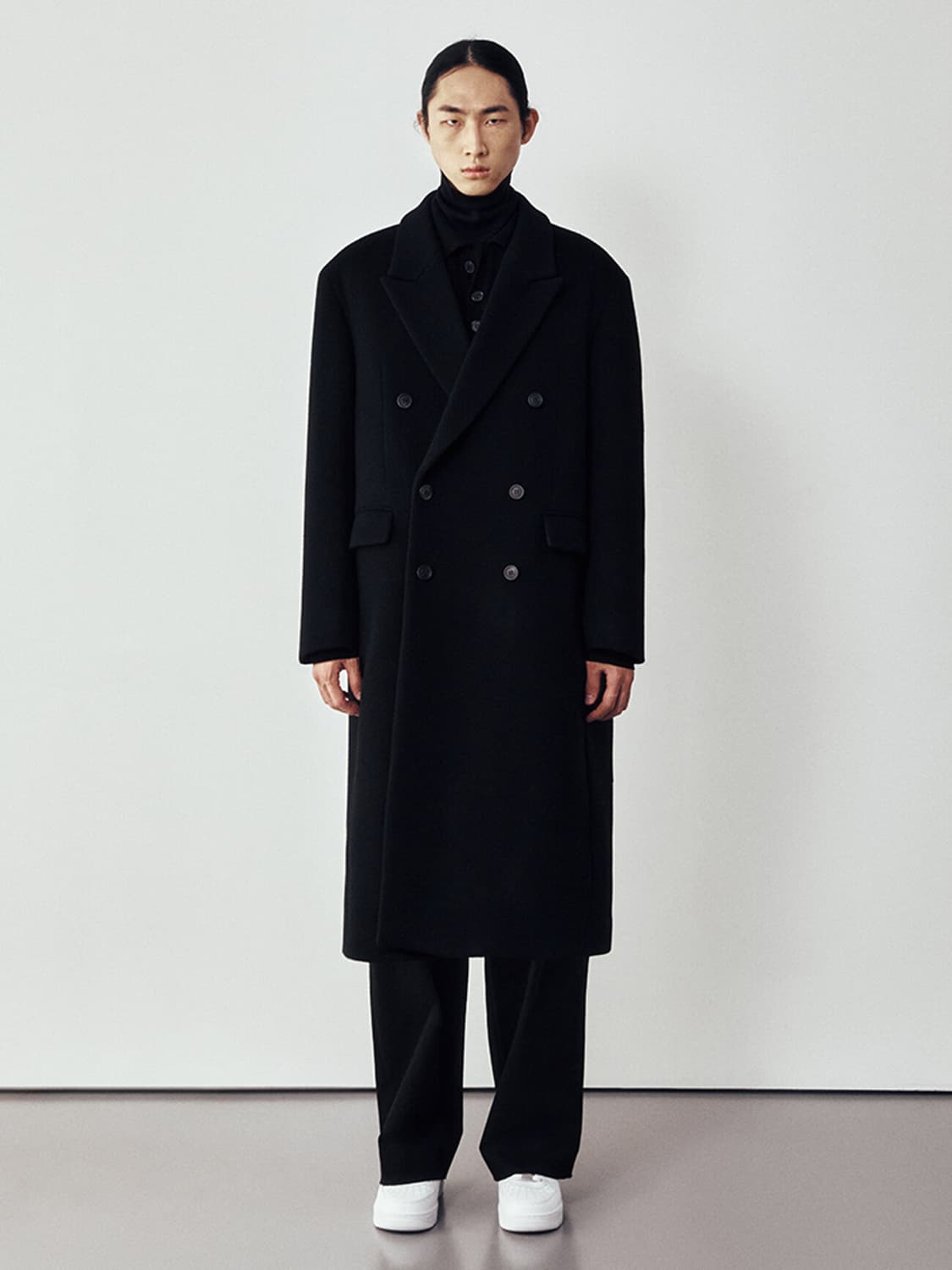 EQL Double Breasted Coat(black) - M size 상품이미지1