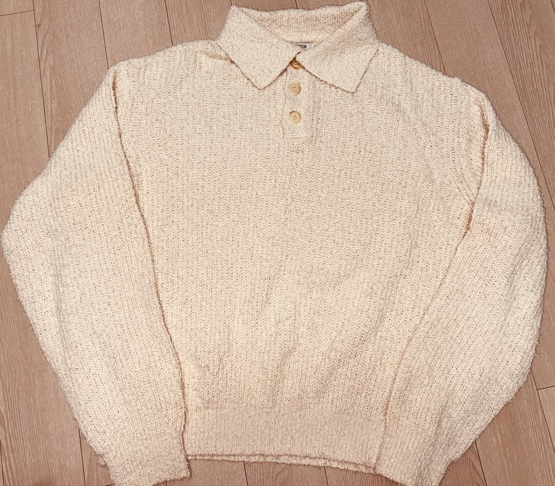 블랭크룸 버클 카라 니트 에크루 상품이미지2