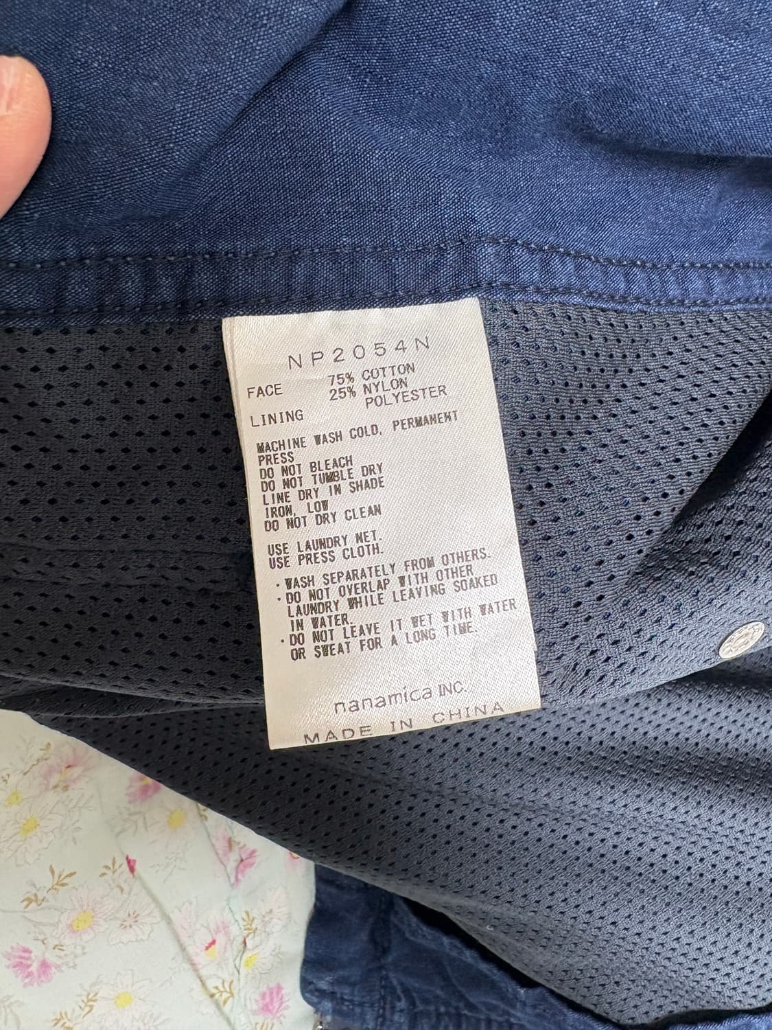 노스페이스 퍼플라벨 나나미카 마운틴 필드 자켓 데님 인디고 M(105) 상품이미지5