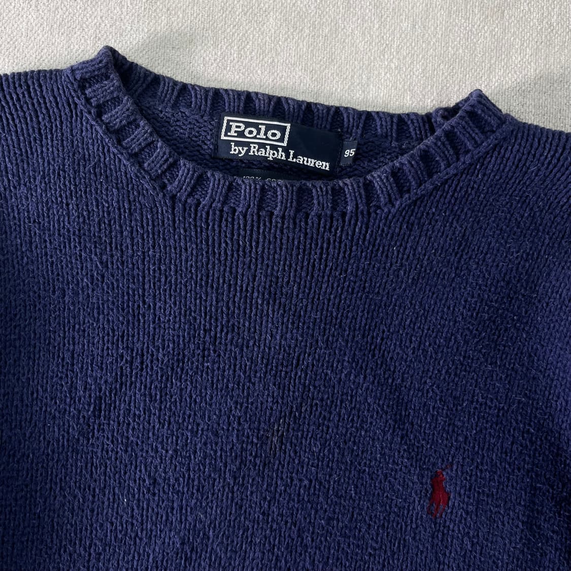 95 폴로랄프로렌 00s 코튼 네이비 니트  상품이미지2