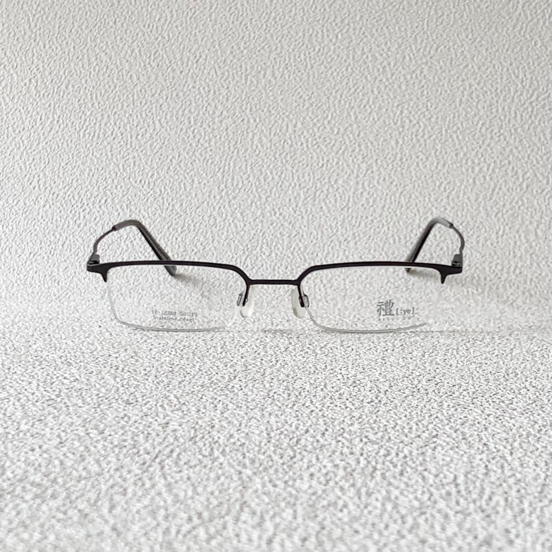 849 데드스탁 빈티지안경 반무테 초경량 스퀘어 프레임 픽키안경 상품이미지1