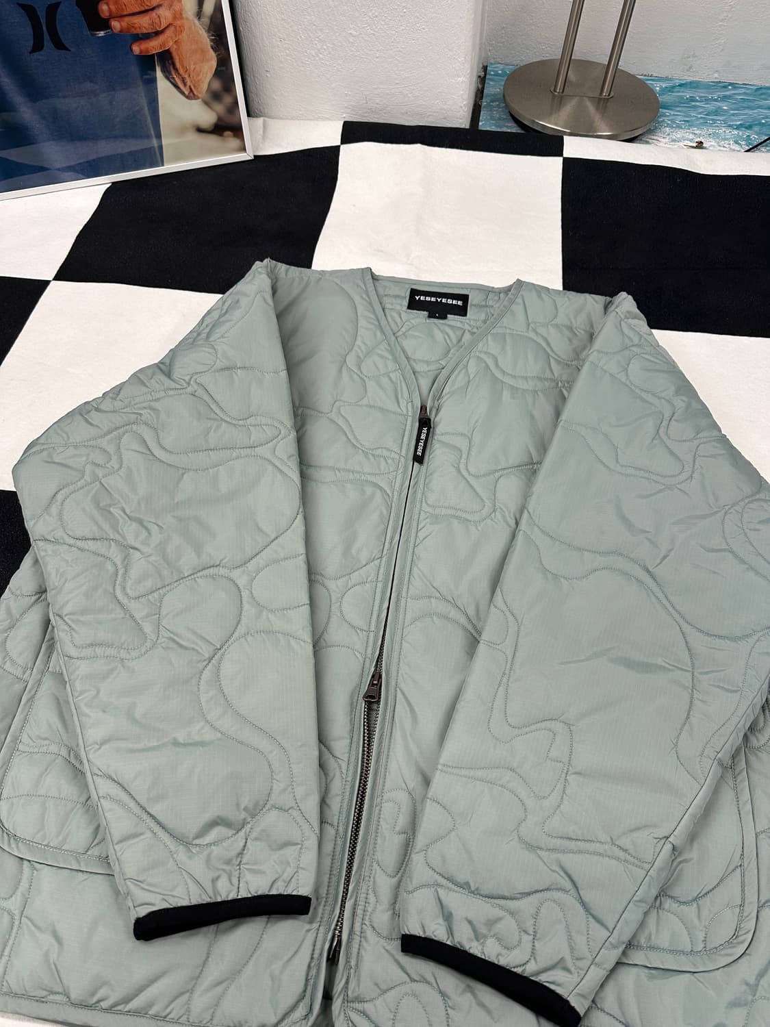 퀼팅 카모 누빔 자켓 L 상품이미지6