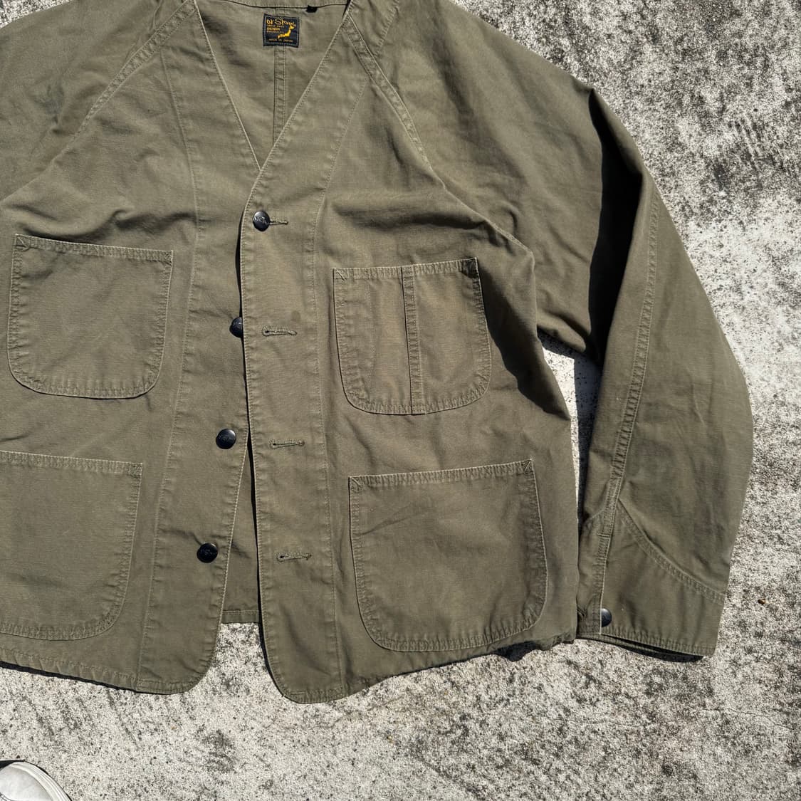 [L] Orslow 오어슬로우 논카라 립스탑 밀리터리 자켓 상품이미지4