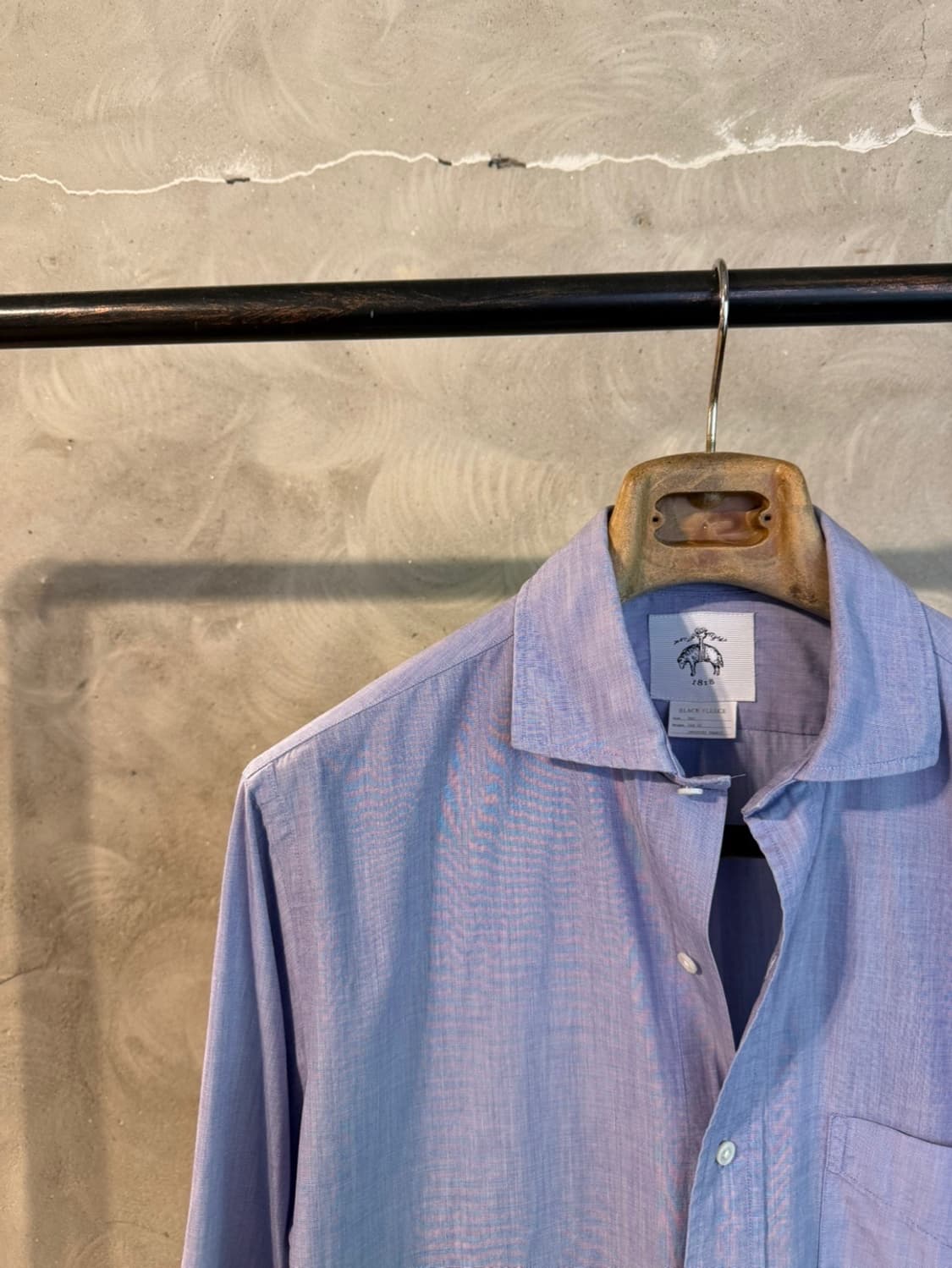 브룩스 브라더스X톰브라운 블랙 플리스 드레스 셔츠 100 상품이미지5