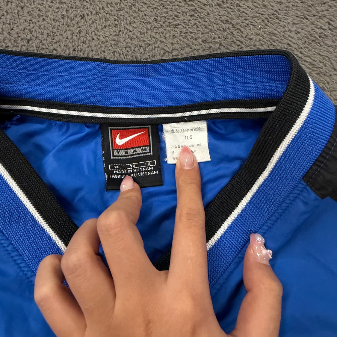 [ 정품/XL ] 나이키 스우시 올드스쿨 브이넥 바람막이 웜업 상품이미지5