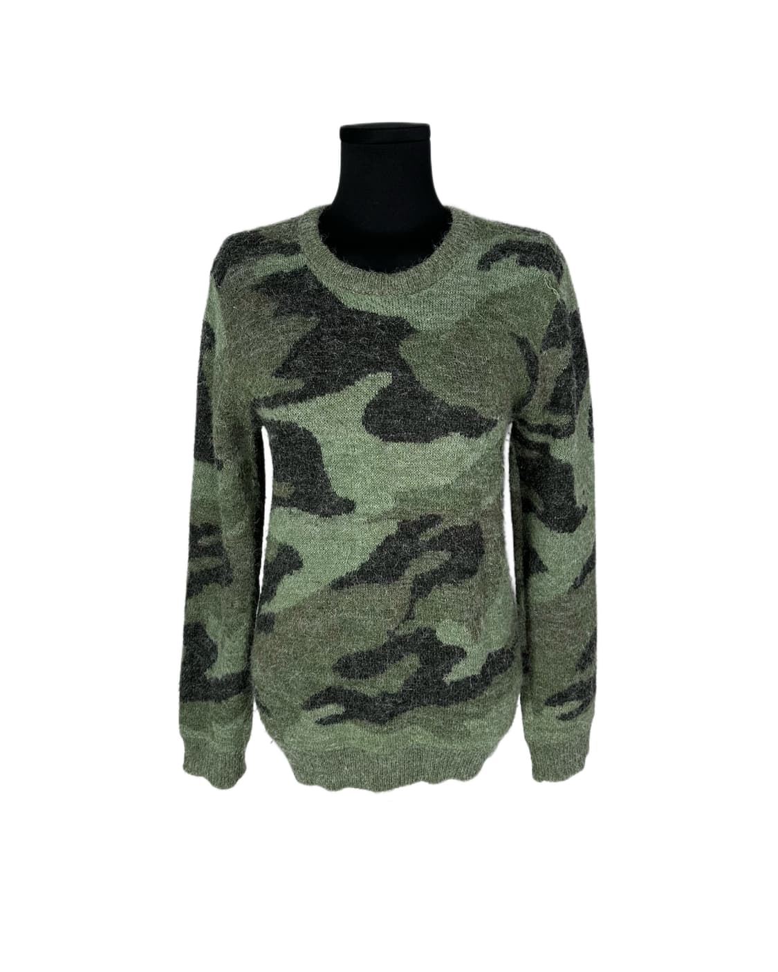green hairy camo knit 상품이미지2