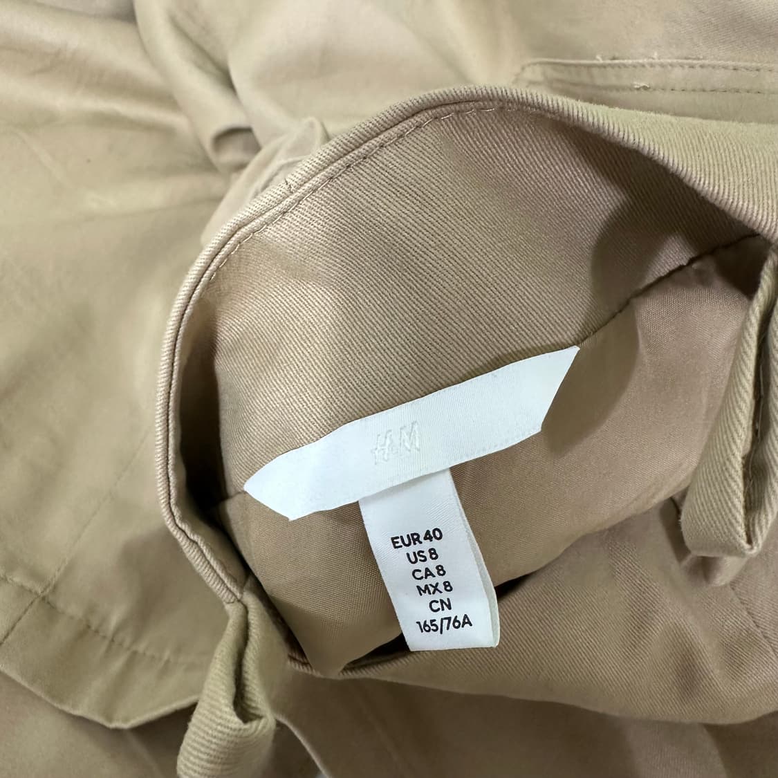 우먼L-XL 흐앤므 H&M 베이지 A라인 코튼 롱스커트 상품이미지6