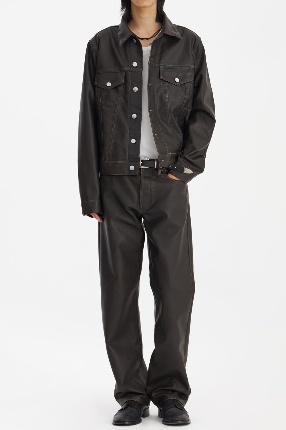 Sunflower 트러커 자켓 빈티지브라운 상품이미지1