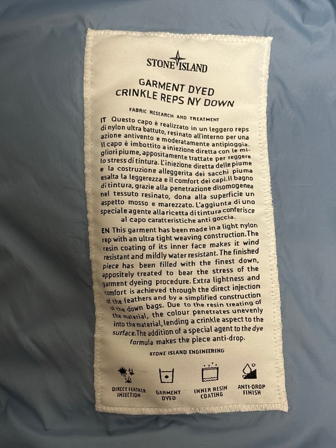 스톤아일랜드 크링클랩스 패딩 22fw XL(105-110) 국내판 상품이미지2