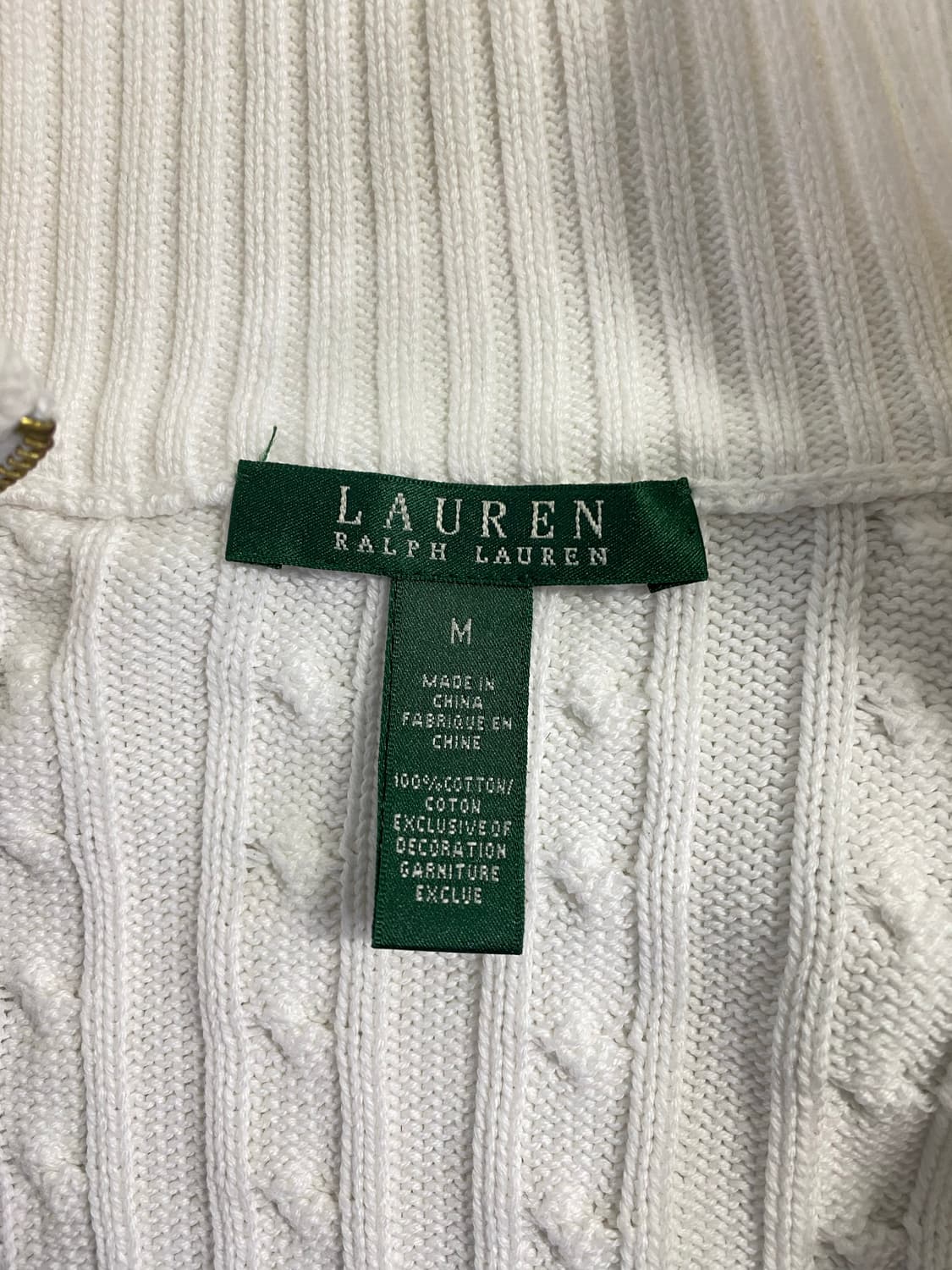 랄프로렌 폴로 꽈배기 니트 집업 M <666> 상품이미지6