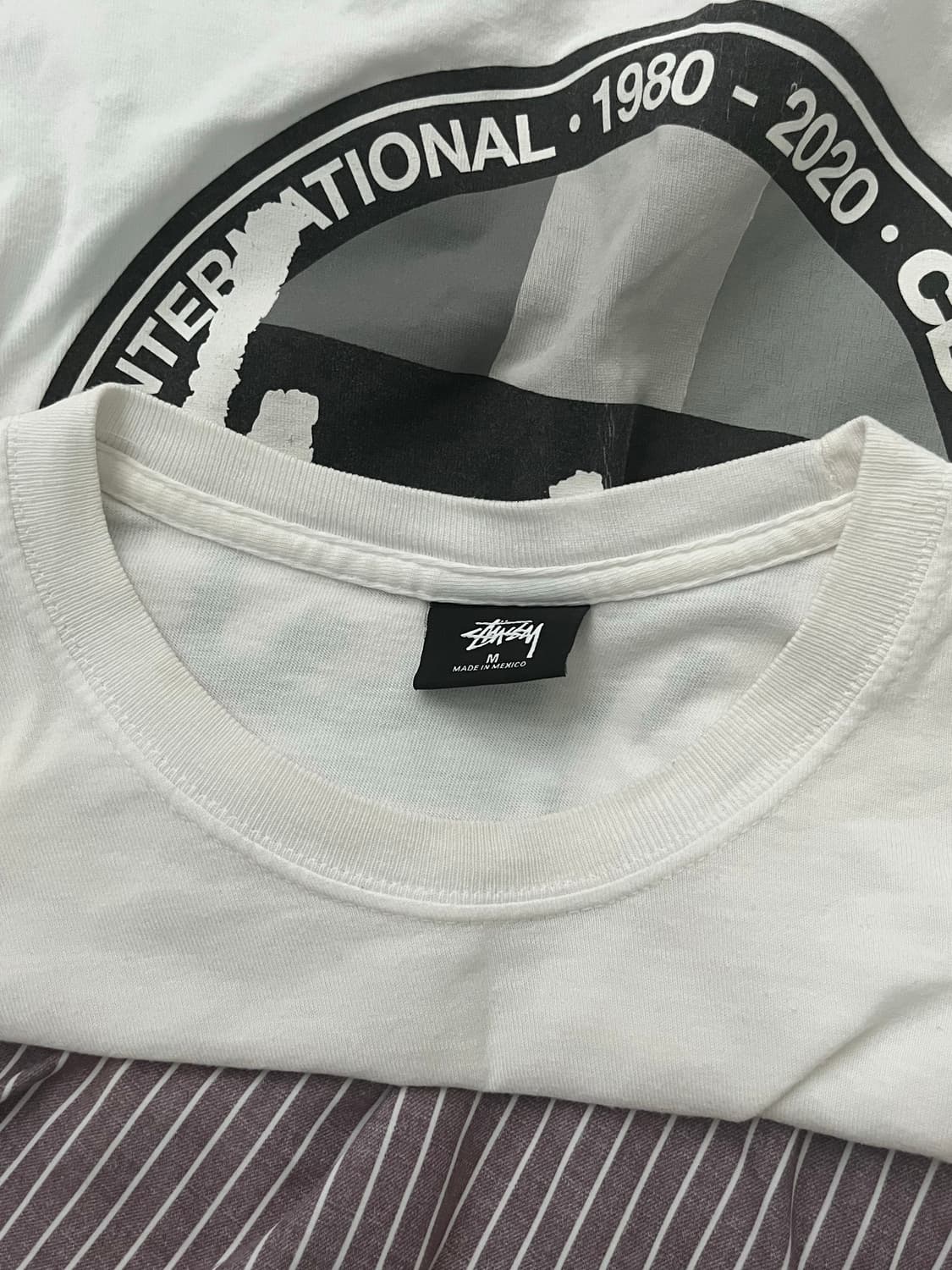 (M)스투시 x 꼼데가르송 닷 롱슬리브 화이트 상품이미지3