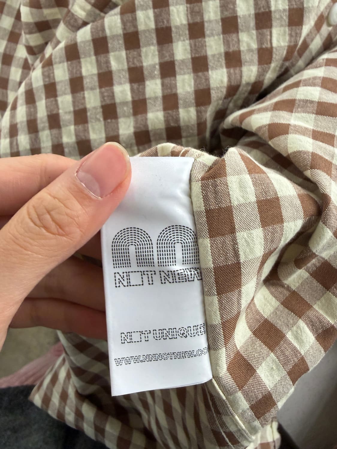 Not New check nn shirt brown 2 상품이미지8