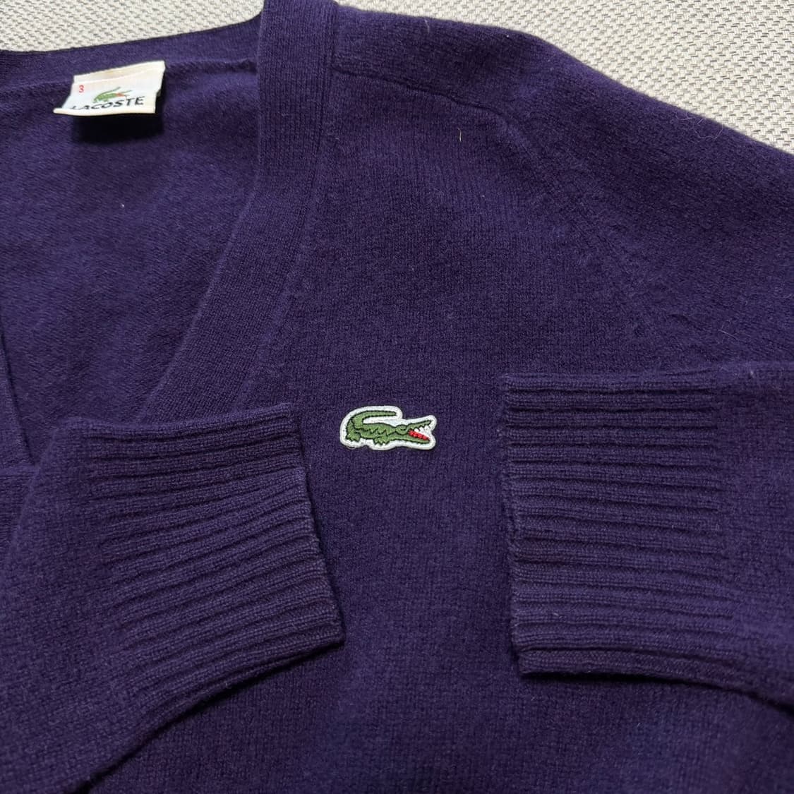 라코스테 크롭 커스텀 니트 가디건 상품이미지3