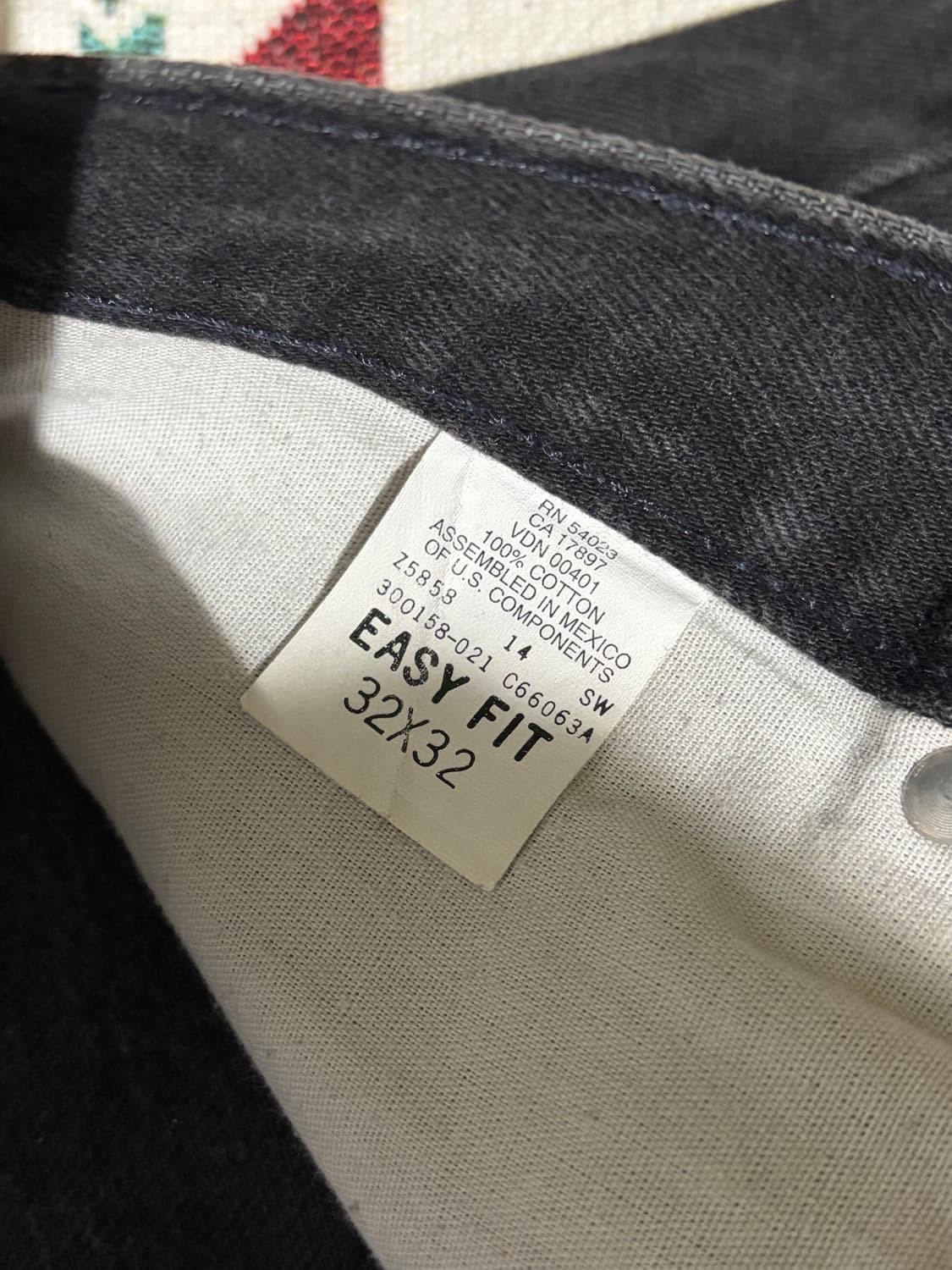 90s Old GAP Black Easy fit Black Denim 상품이미지9