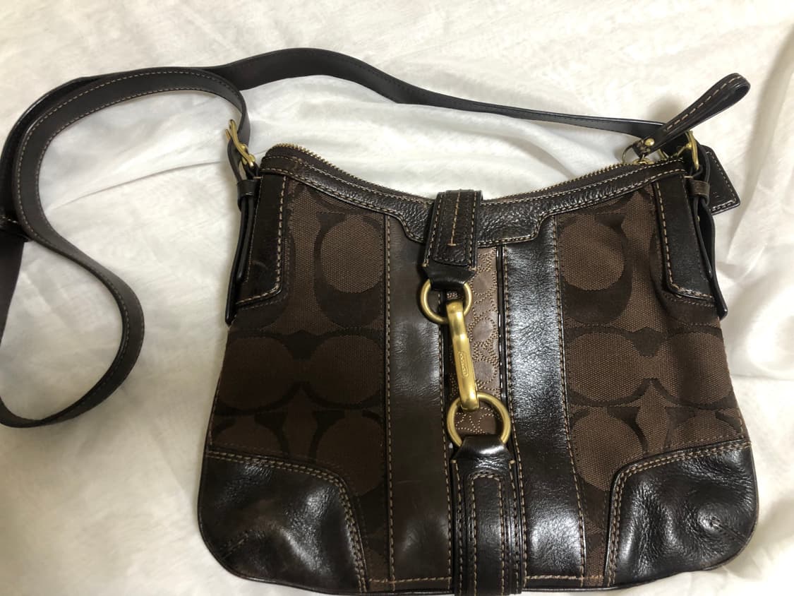 빈티지 코치 브라운 버클 크로스백 상품이미지2