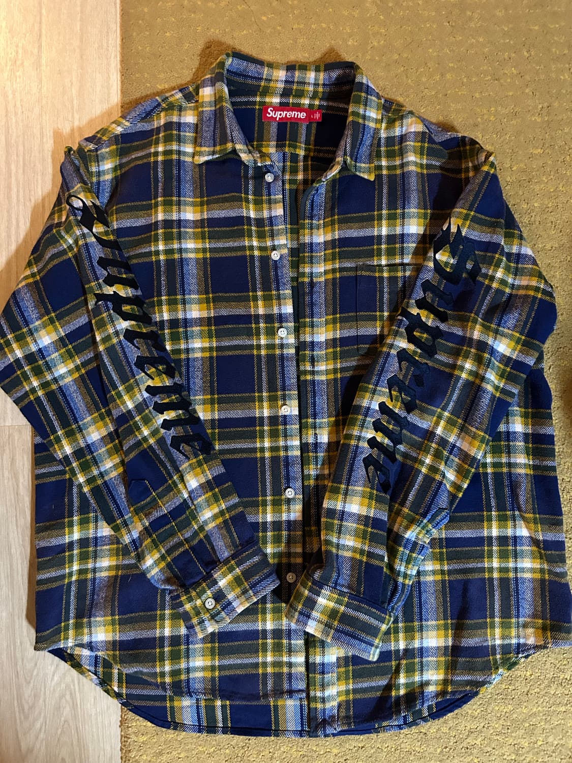 25ss 슈프림 올드잉글리쉬 플란넬 셔츠 L 상품이미지3