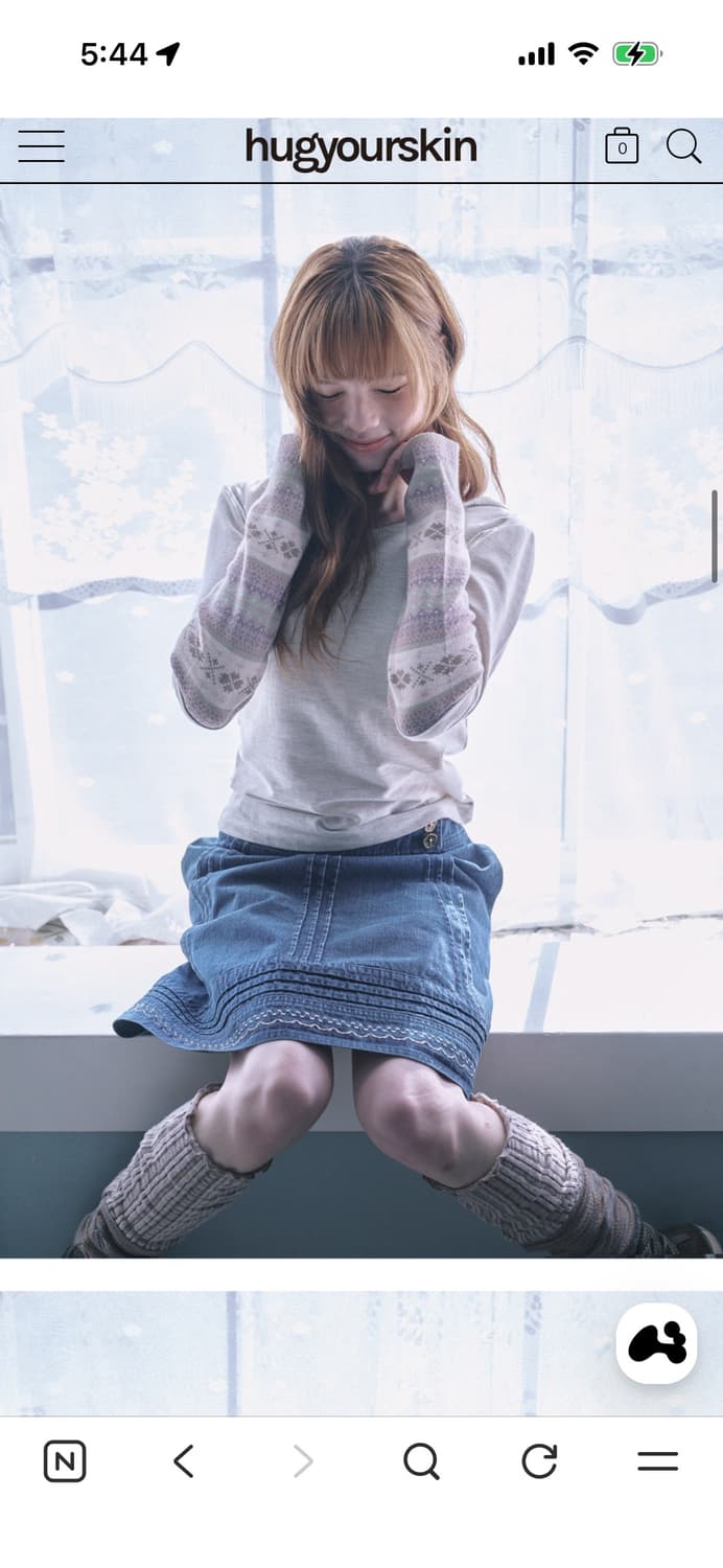 허그유어스킨 Denim midi skirt 상품이미지3