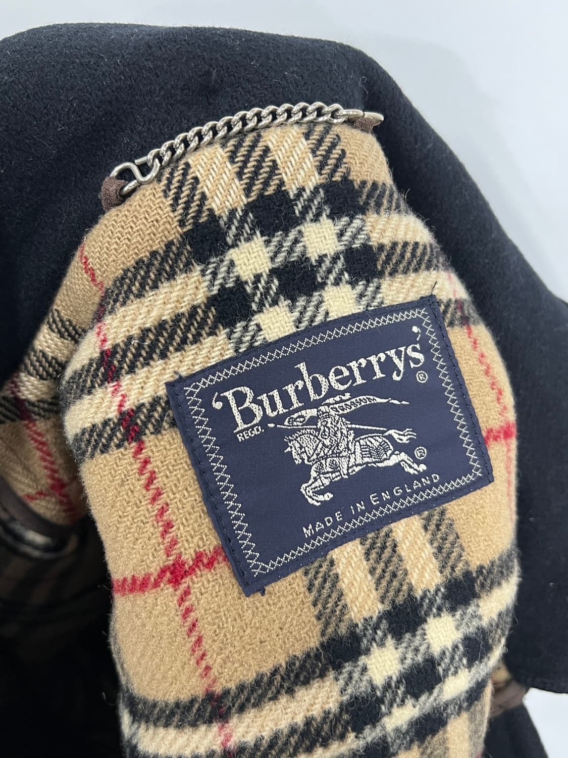 버버리 안감 체크 후드 떡볶이 코트 더플 코트 상품이미지3