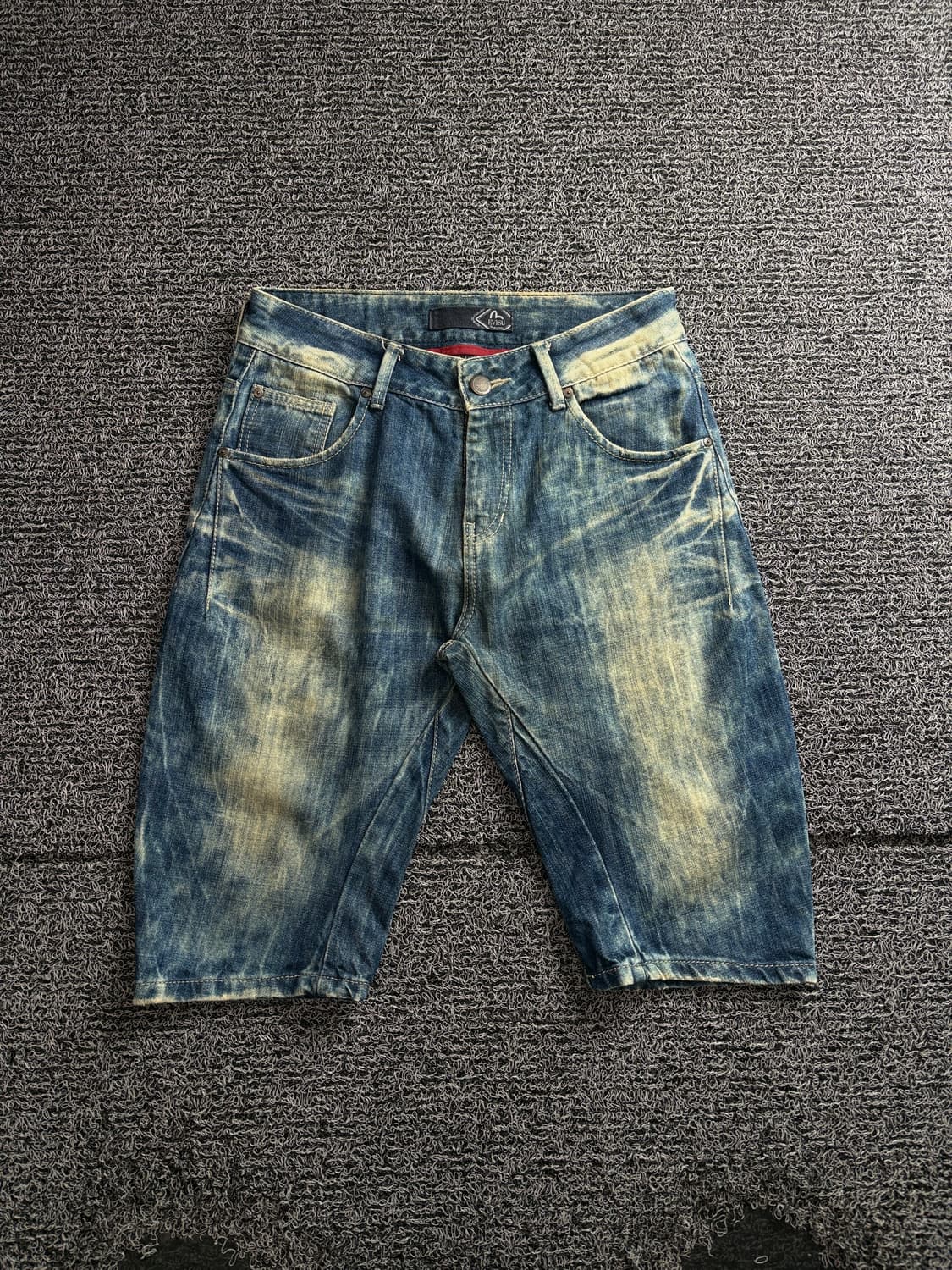 00s 에비수 자수 올그스쿨 아이스 워싱 하프 팬츠 3734 상품이미지2