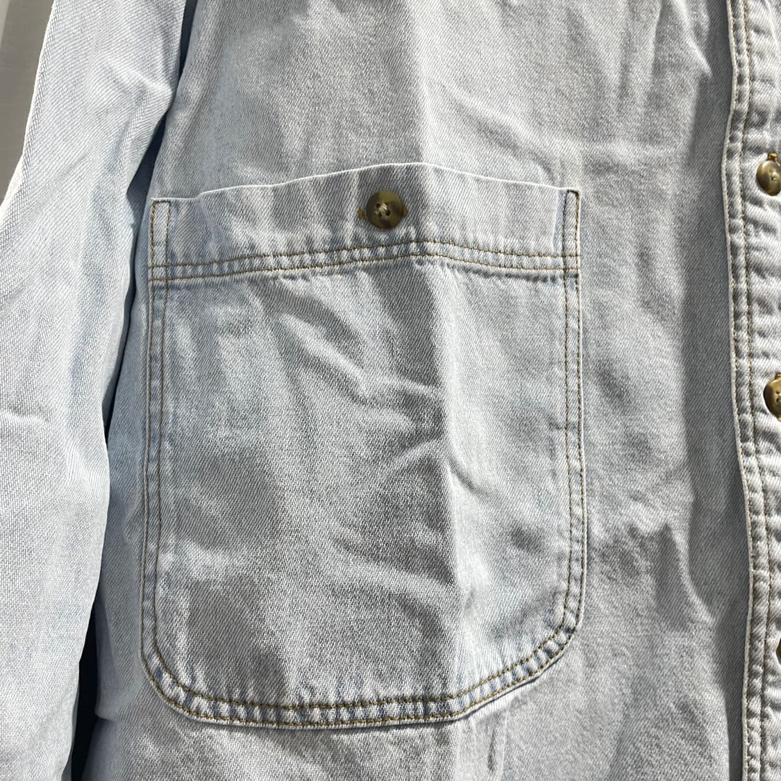 하드락 카페 굿즈/ 스카이돔 체스트로고 데님 셔츠/ L 상품이미지4