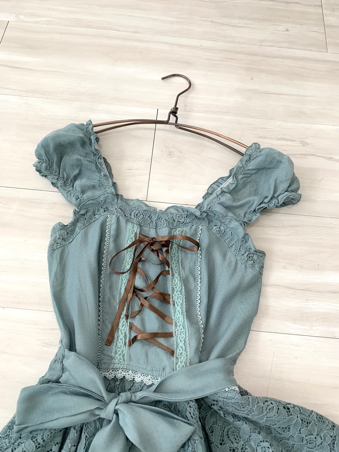 Emerald Mint Fairy Off-Shoulder Dress 상품이미지9