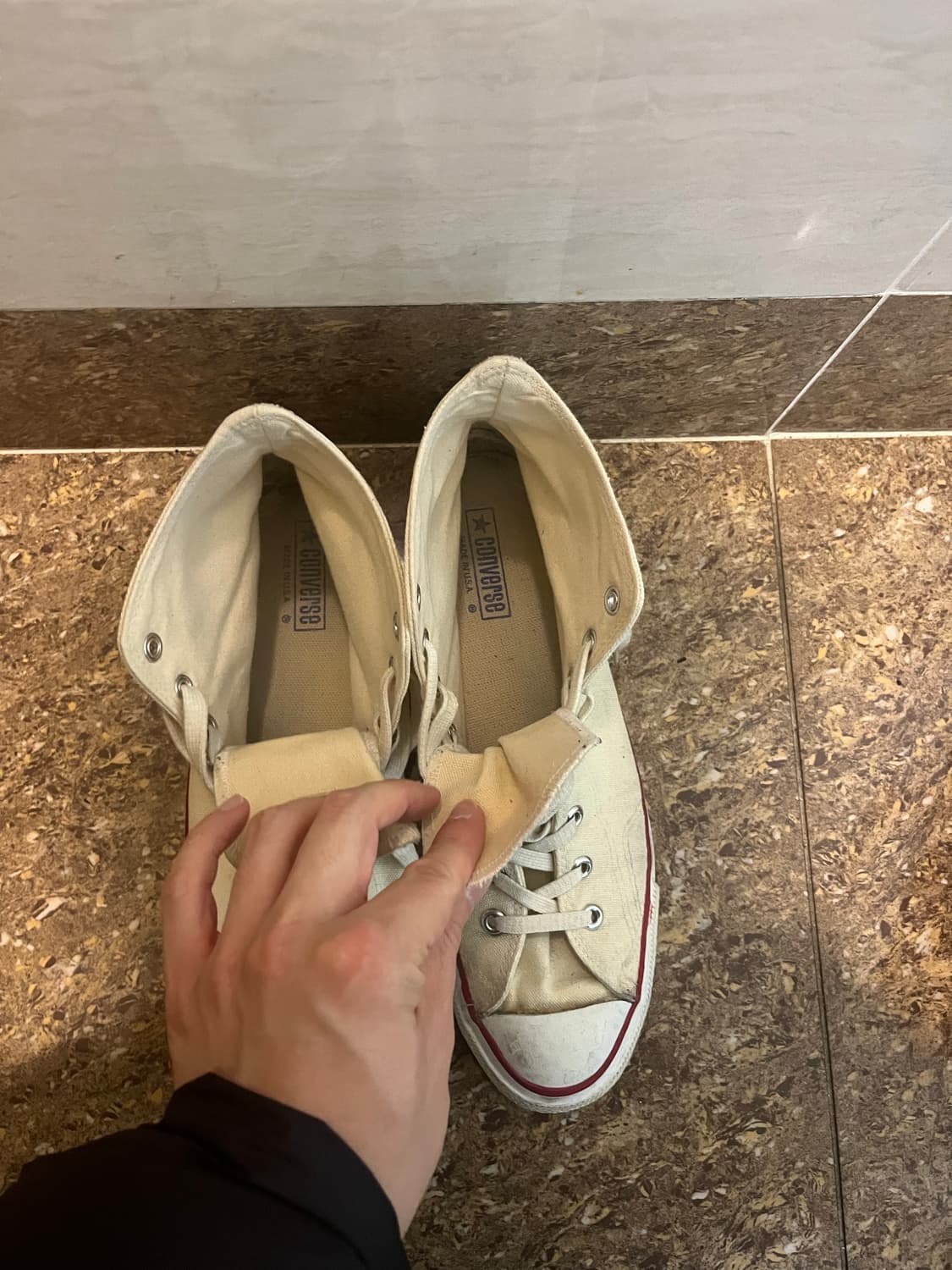 80s 빈티지 컨버스 us11.5 화이트 상품이미지2