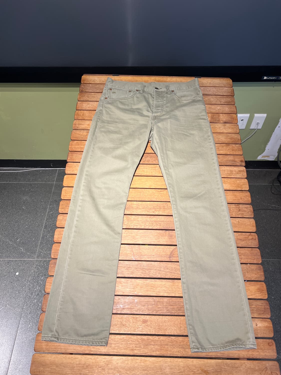 RRL 슬림핏 워싱 카키 치노 상품이미지1