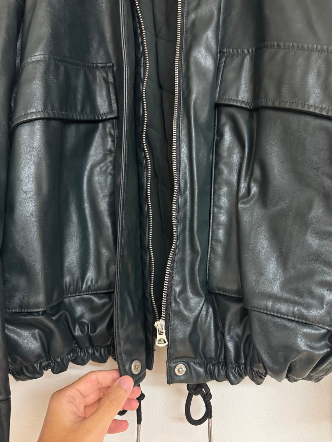 Zara 2way 누빔 레더 자켓 상품이미지2