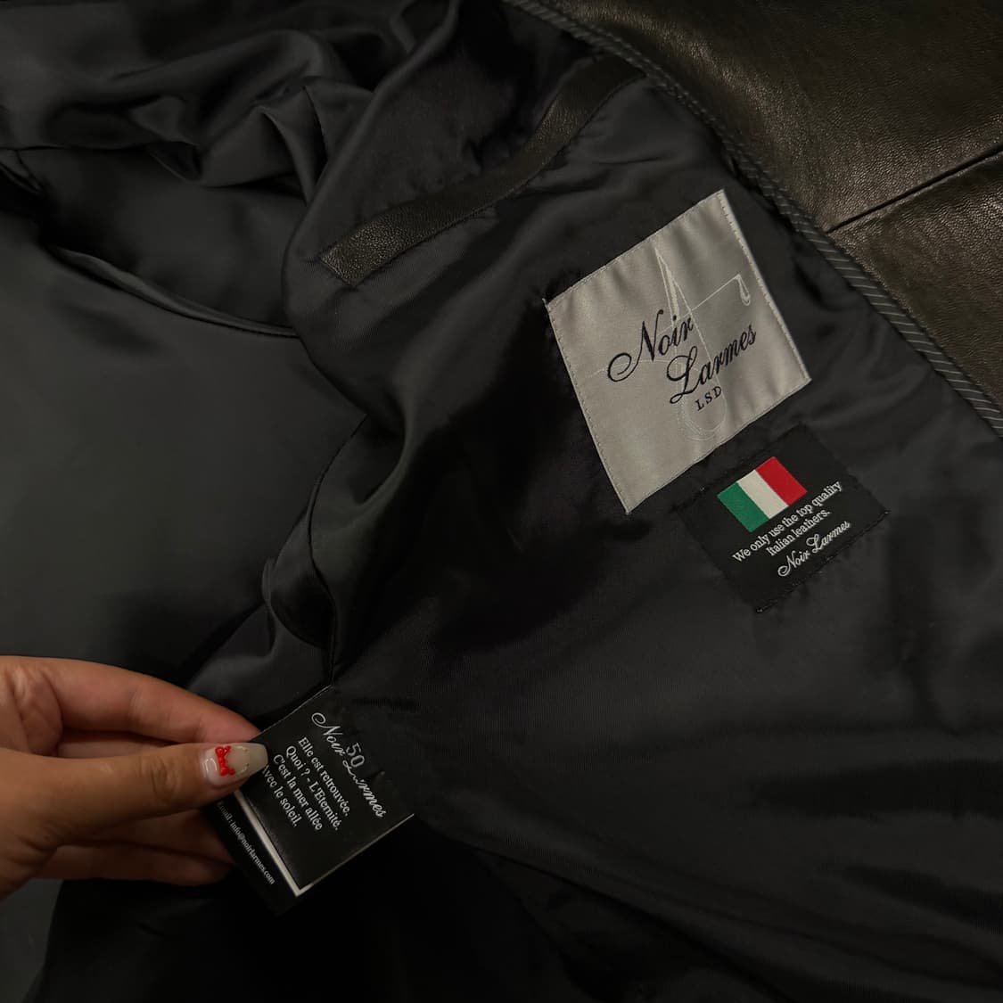 [정품/50] 느와르라르메스 더블라이더 블랙 양가죽 자켓 상품이미지7