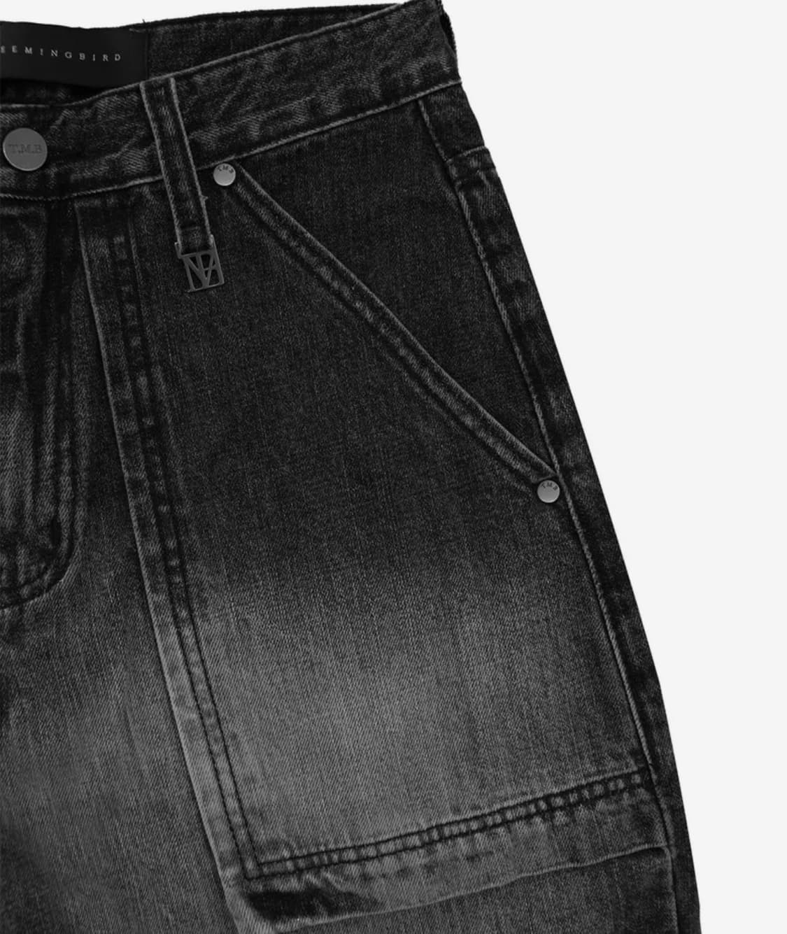 트리밍버드 데님 카고 바지 블랙 상품이미지6