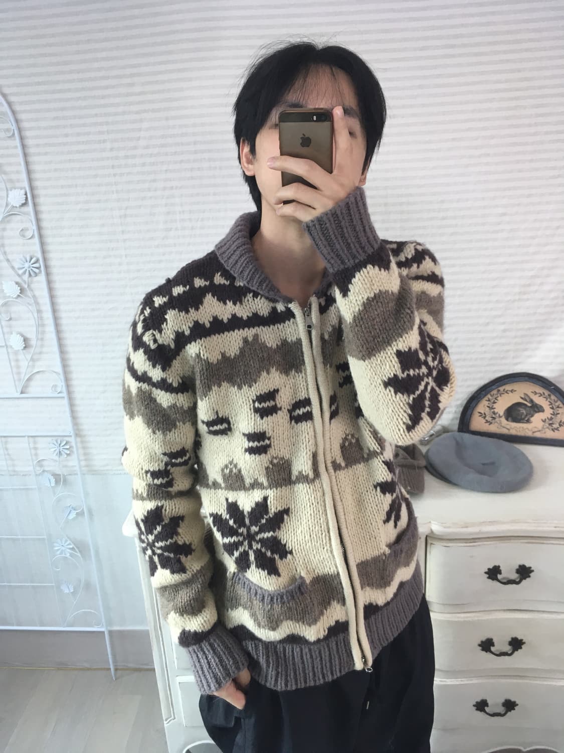 울 눈꽃 코위찬 y2k 스트릿 갸루 펑키 일본빈티지685  상품이미지1