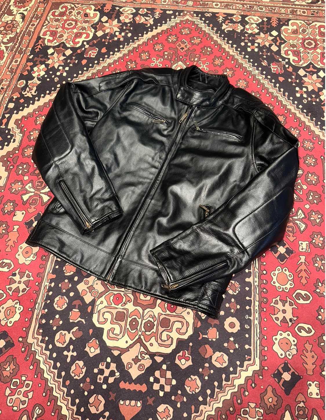 ( L-XL ) 바이커가죽 라이더자켓 레더자켓 레이싱가죽 봄버자켓 상품이미지5