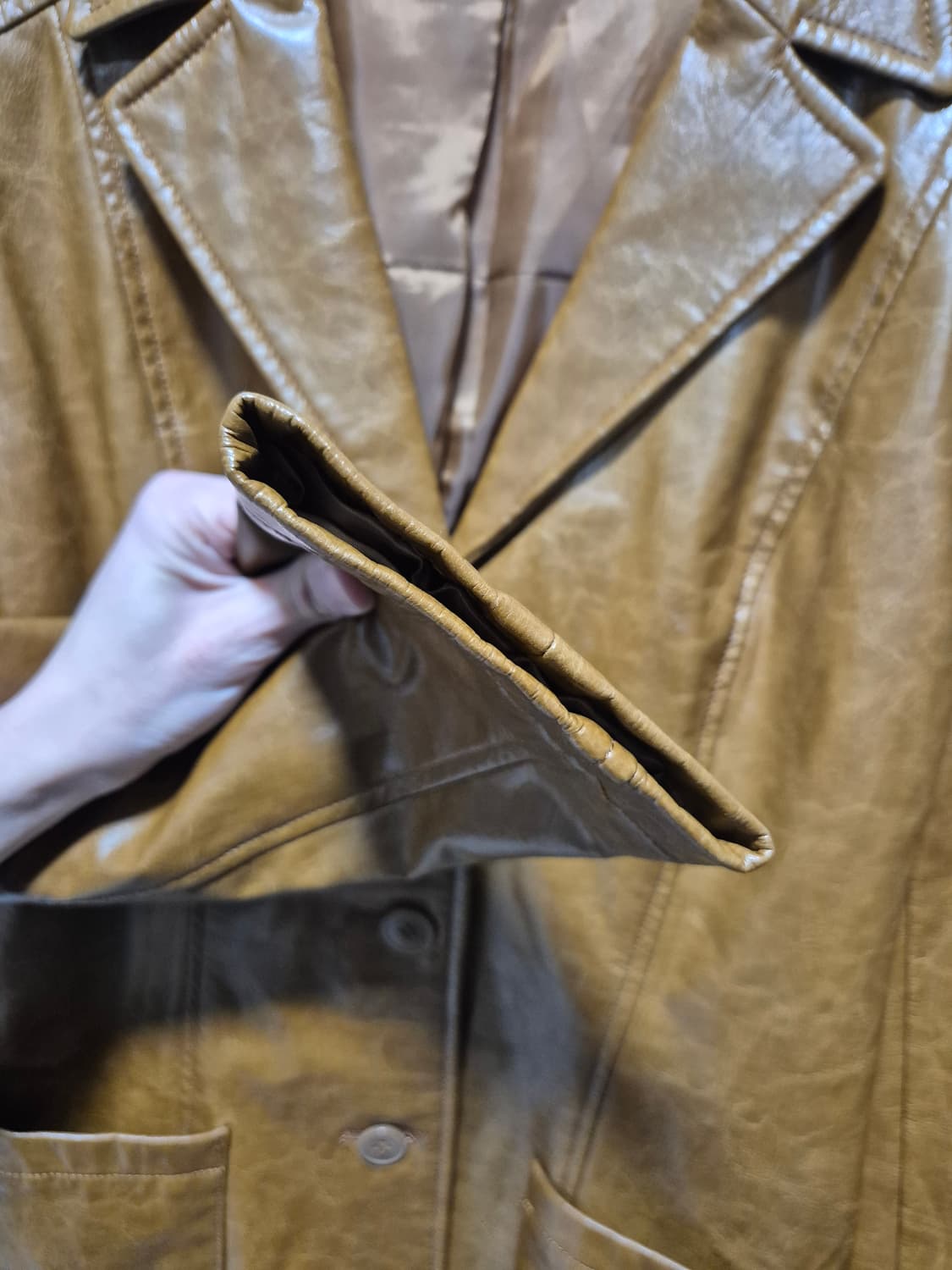 JPN 빈티지 브라운 가죽 자켓 상품이미지7