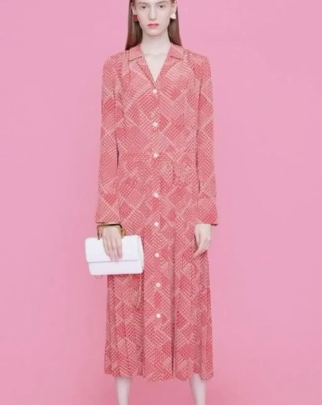 잉크 EENK 체크 패턴 플리츠 맥시 드레스 상품이미지1