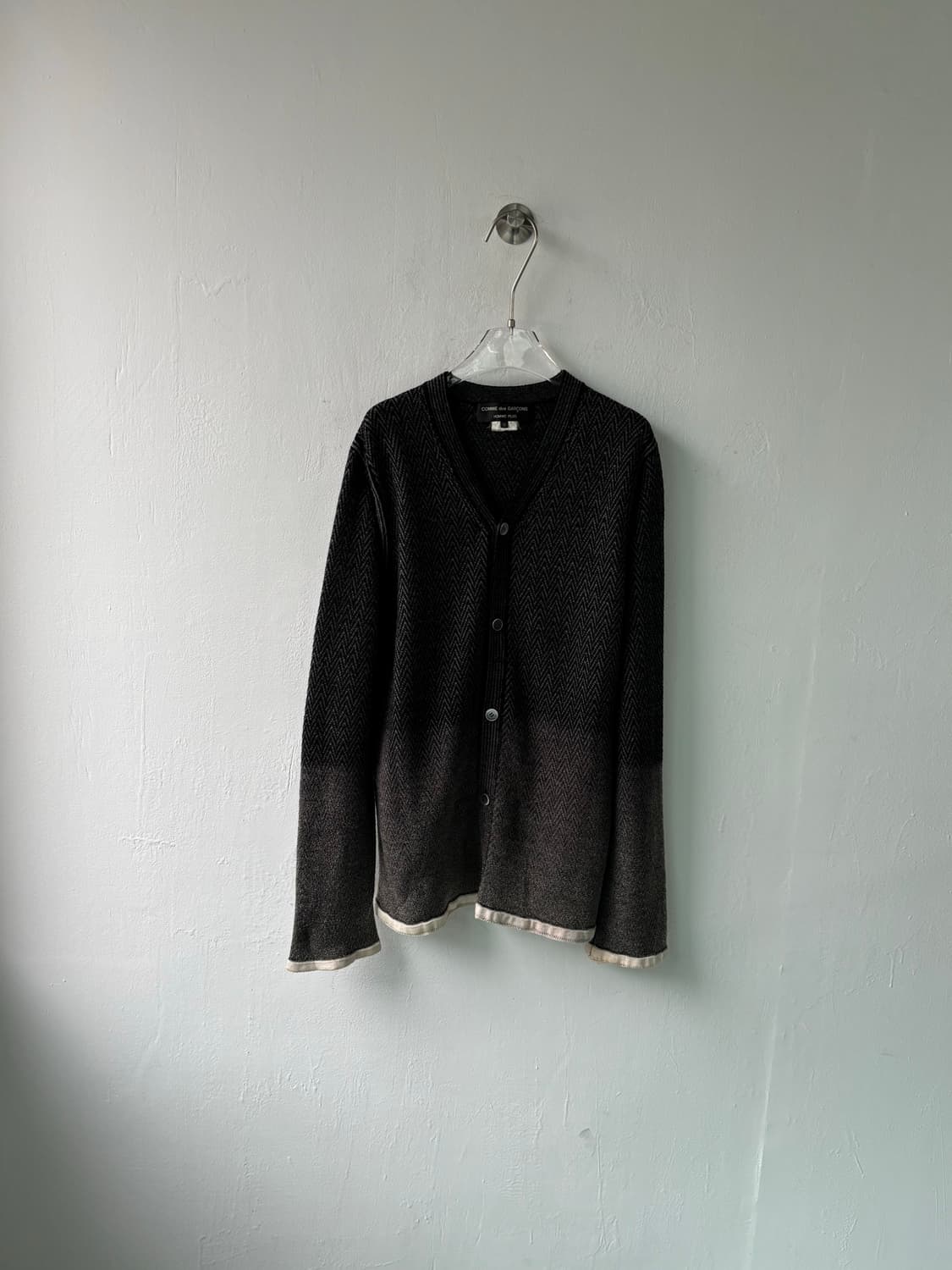 꼼데가르송 옴므 플러스 그라데이션 헤링본 가디건 상품이미지7