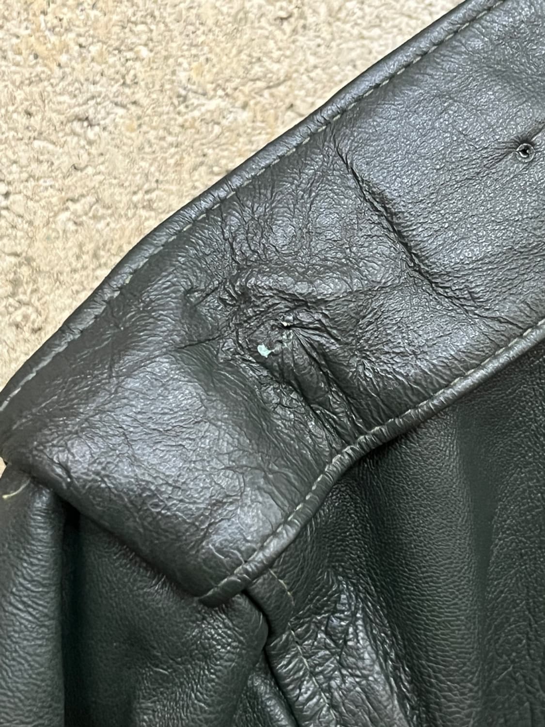 빈티지 견장 레더 자켓 상품이미지4