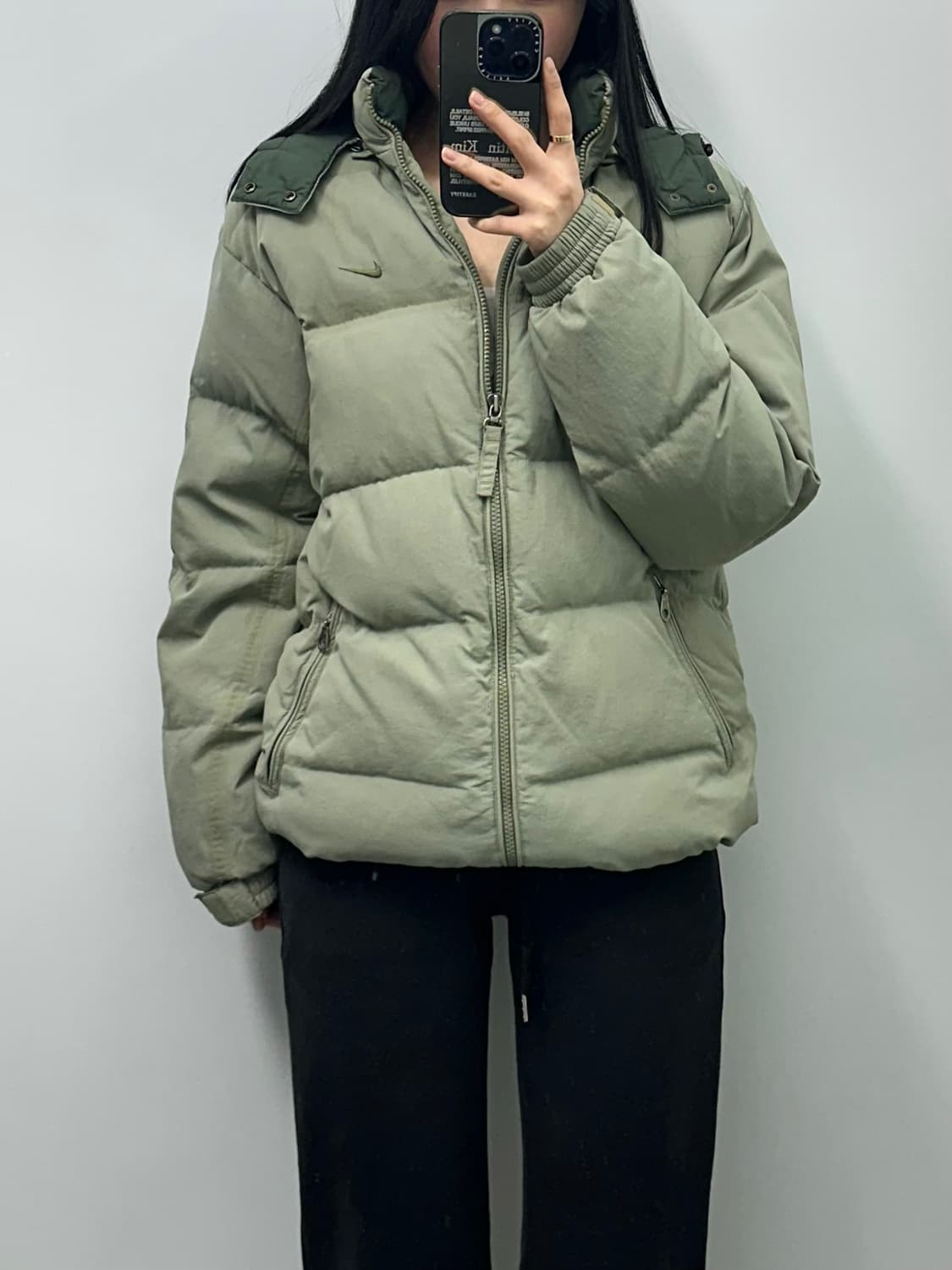 나이키 00s 뉴챔프 카키 패딩 상품이미지1