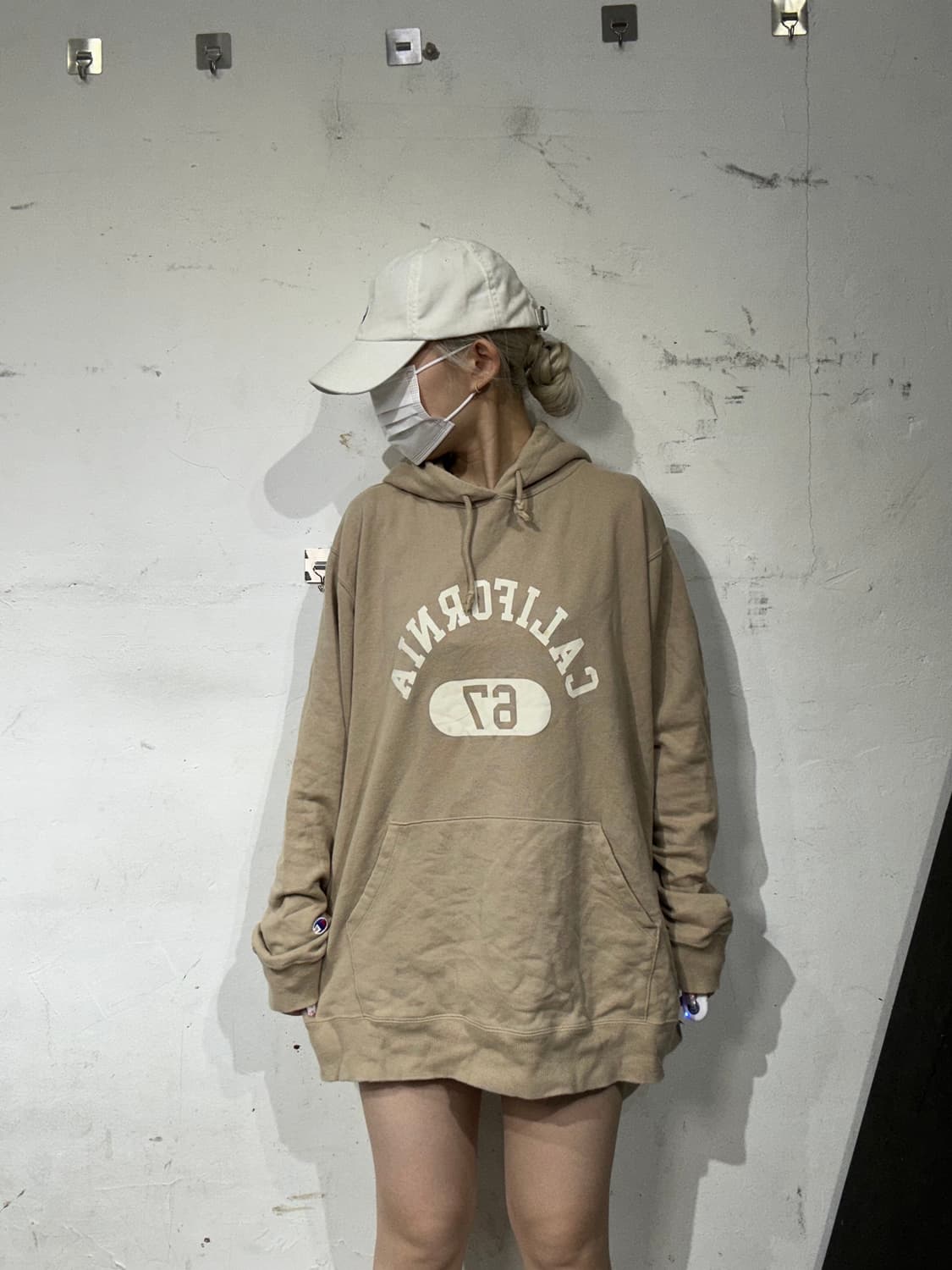 챔피온 켈리포니아 베이지 오버핏 후드티 XXL 상품이미지2