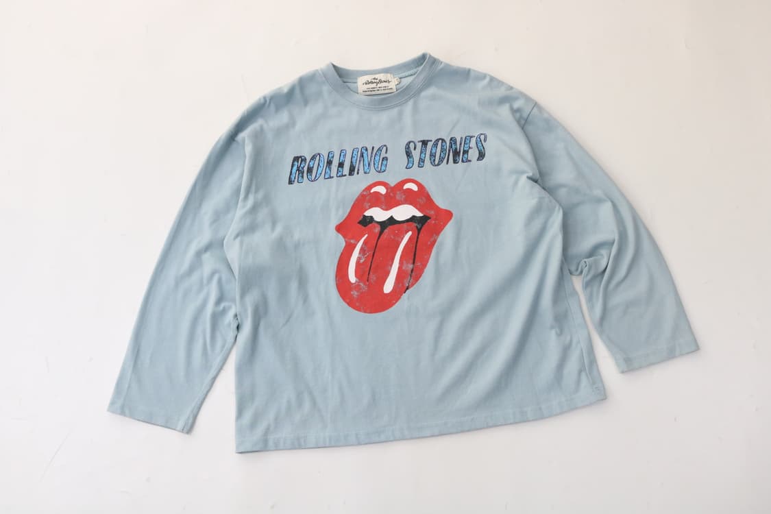 롤링스톤즈 텅 로고 빈티지 블루 롱 슬리브 티셔츠 (150) 상품이미지2