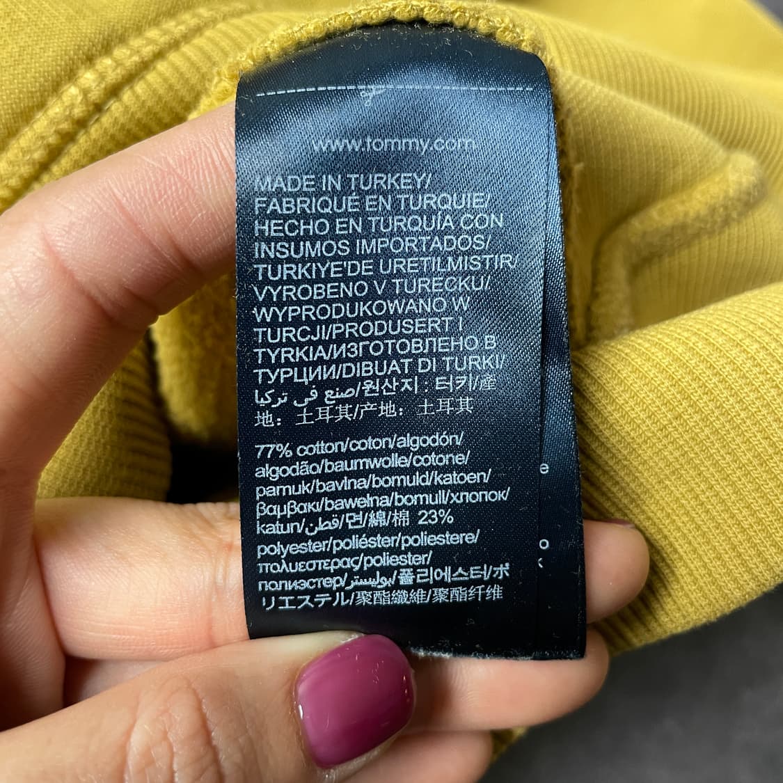 TOMMY HILFIGER 토미힐피거 머스타드 기모 후드티 A00547 상품이미지10