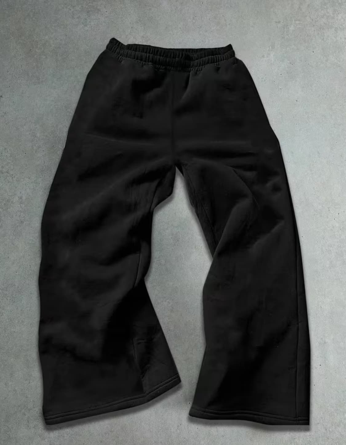 블랙 와이드 스웻 팬츠 상품이미지2