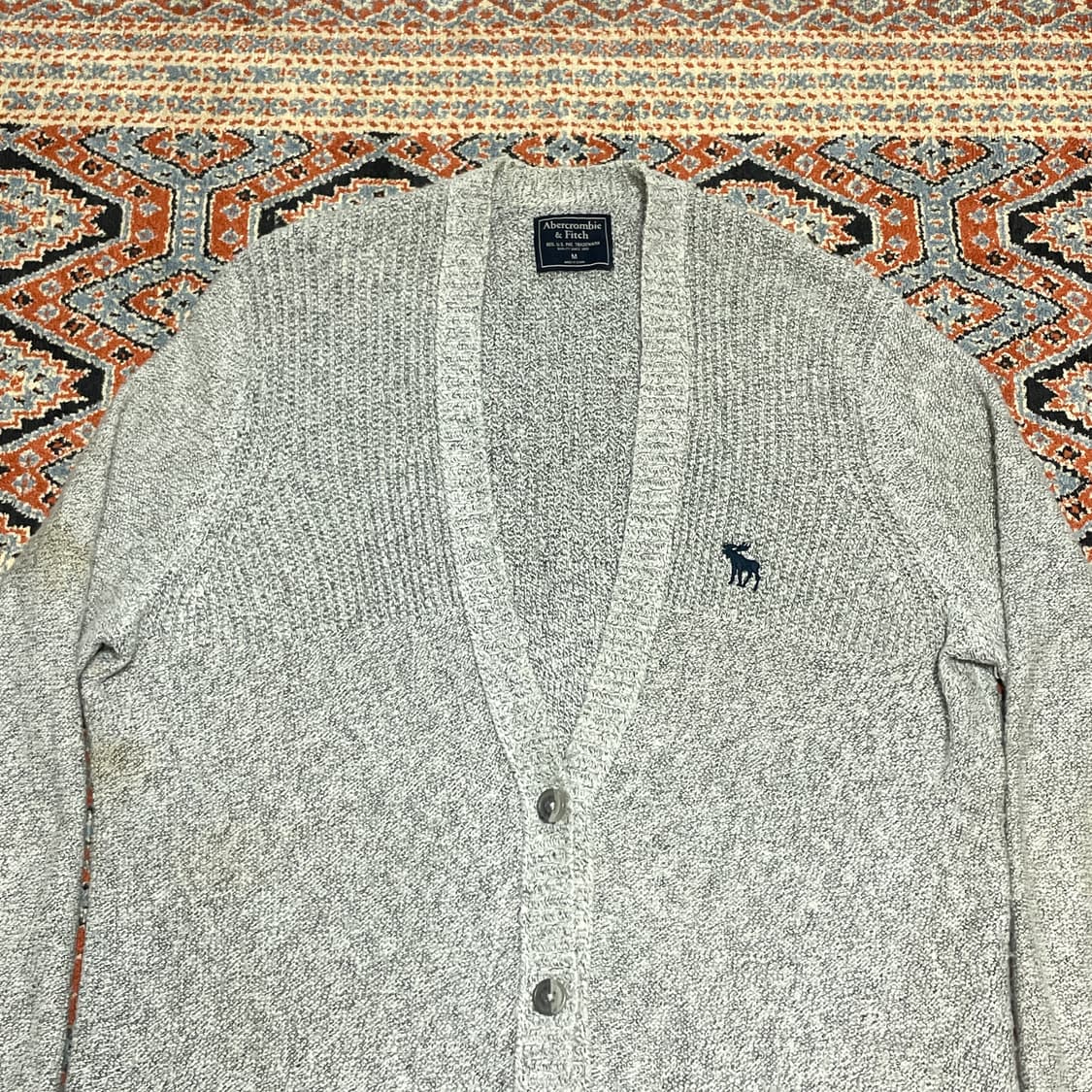 아베크롬비 오트밀 울 가디건 남성M 상품이미지2