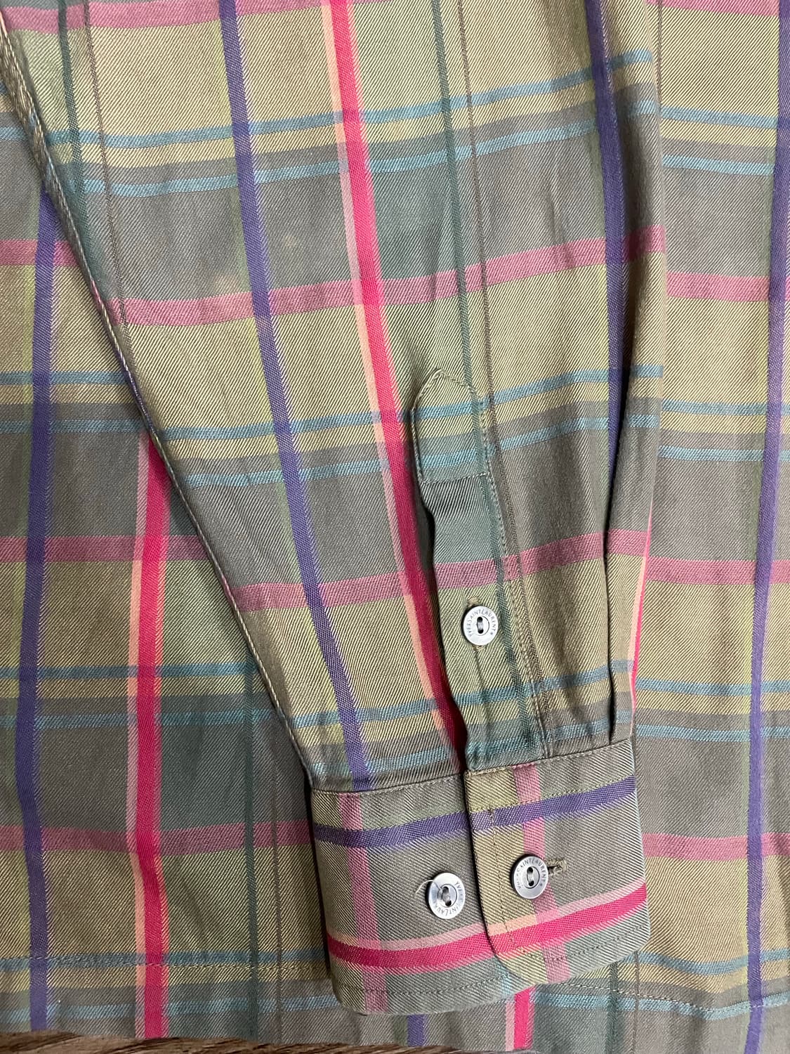 입생로랑 YSL 자수 로고 체크 셔츠 상품이미지7