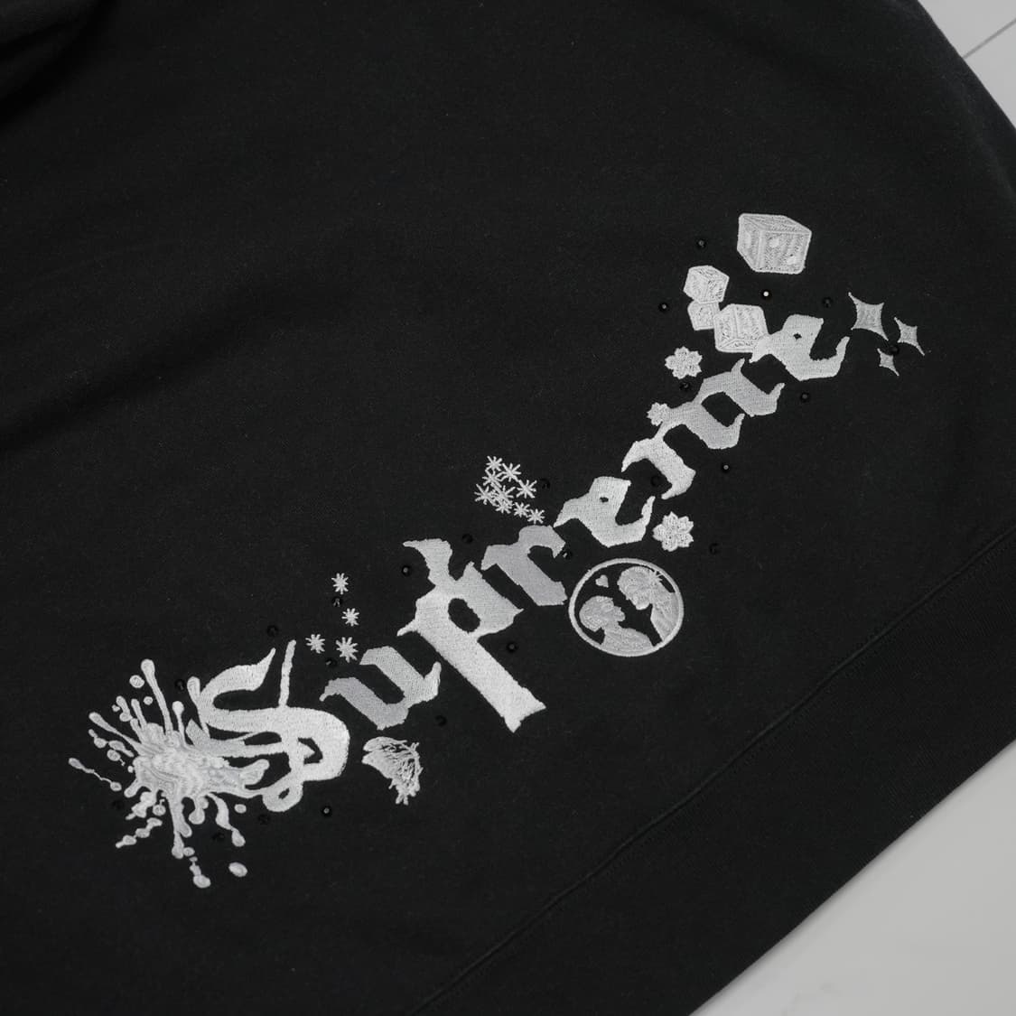 [XL] 슈프림 아오이 집업 후드 스웨트셔츠 블랙 상품이미지9