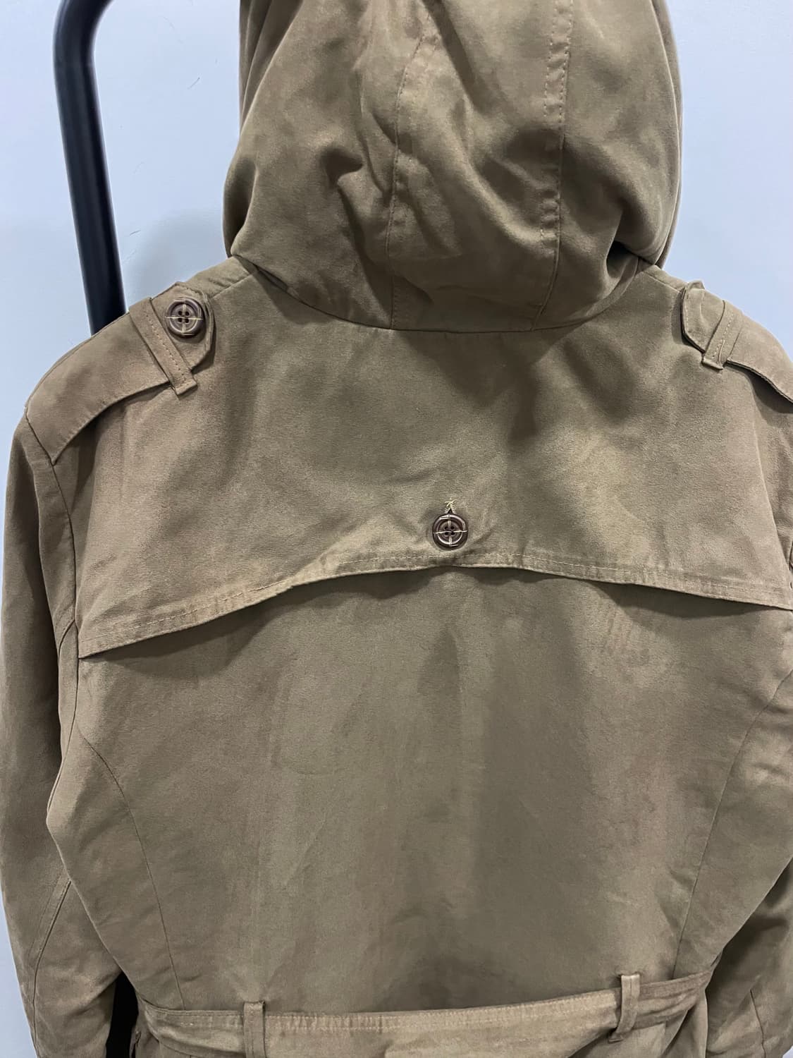 (빈티지)슬림핏 퍼 후드 멀티포켓 밀리터리 스웨이드 야상 자켓 상품이미지8