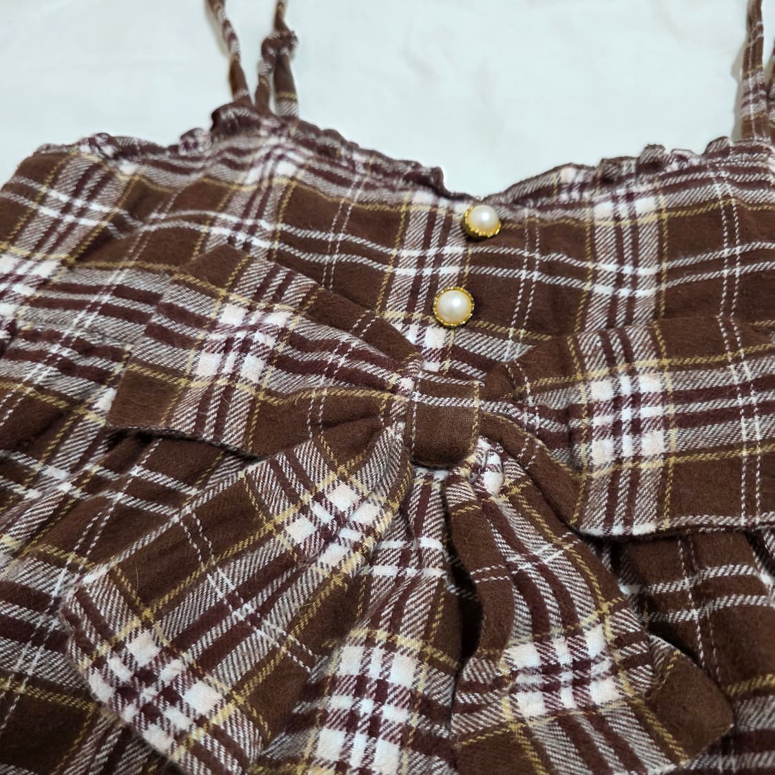 리즈리사 초코 라떼 체크 갸루 리본 원피스 로걀 트랄라라 상품이미지4